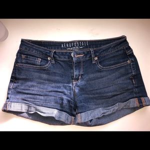 aeropostale midi jean shorts
